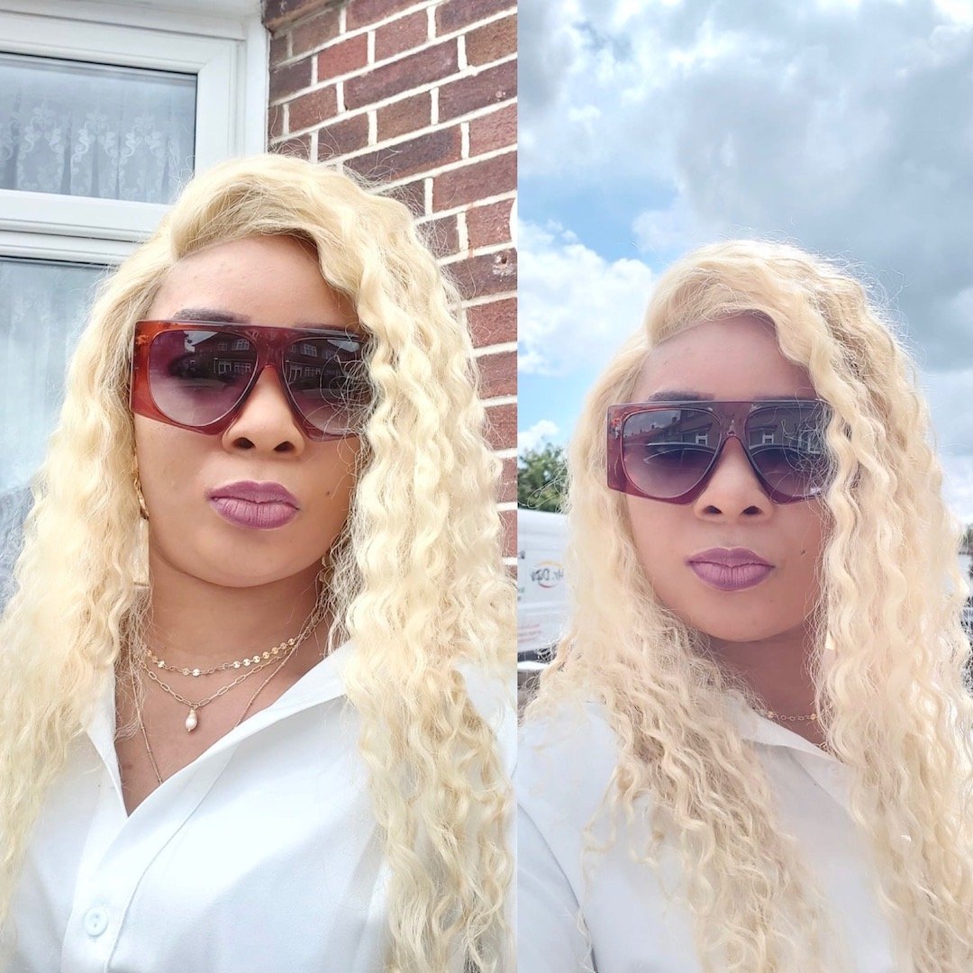 MLH Deep Wave Snow Blonde Lace Frontal Wig - MLH Beauty