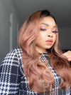 MLH Two Tone Cambodian Wavy Lace Frontal Wig- Brown - MLH Beauty