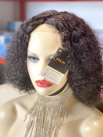 MLH fluffy malaysian kinky curl lace closure wig - MLH Beauty