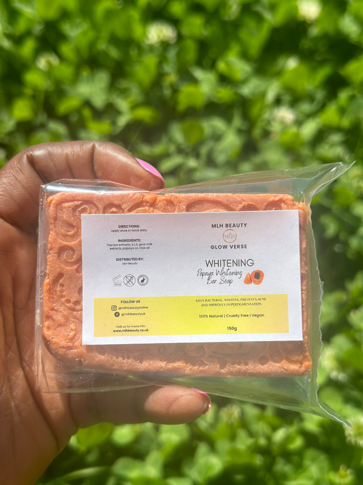 Glow Verse Snow Glow Papaya Whitening Bar Soap 150g