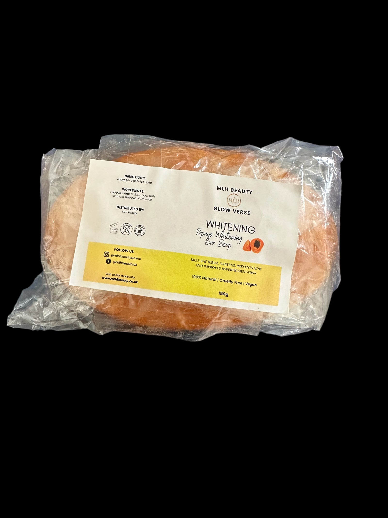 Glow Verse Snow Glow Papaya Whitening Bar Soap 150g