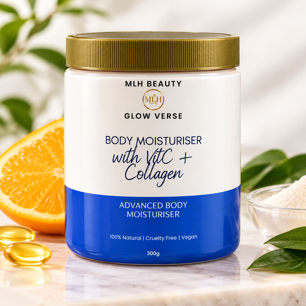 MLH Beauty Glow Verse Body Moisturiser With Vit C &amp; Collagen 500ml