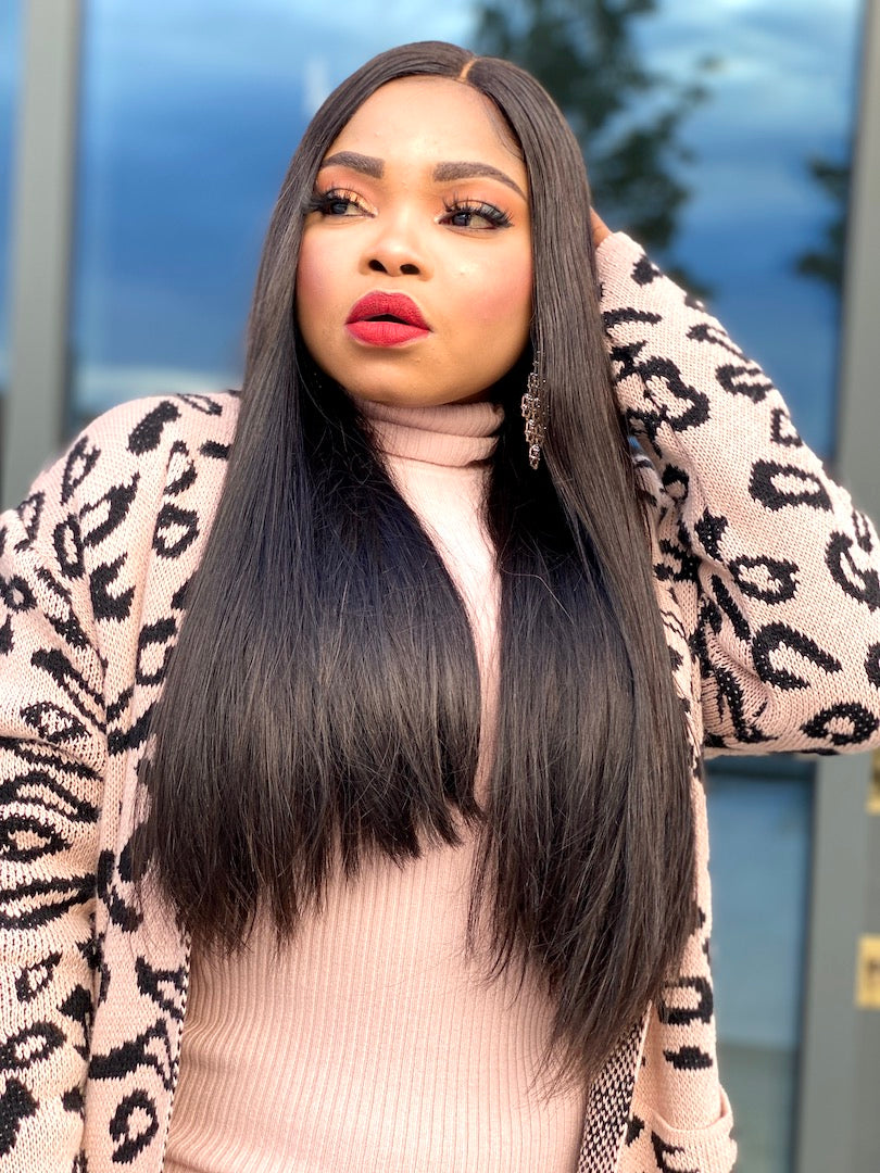 MLH Bone Straight Double Drawn Closure Wig - MLH Beauty