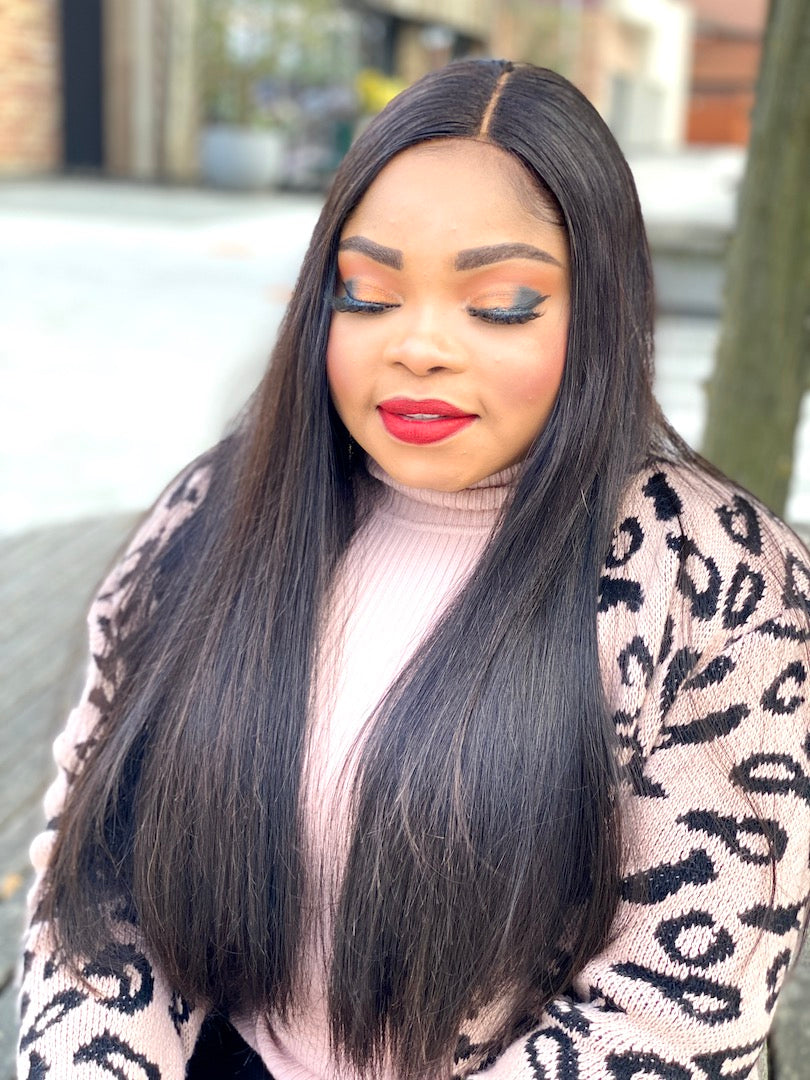 MLH Bone Straight Double Drawn Closure Wig - MLH Beauty