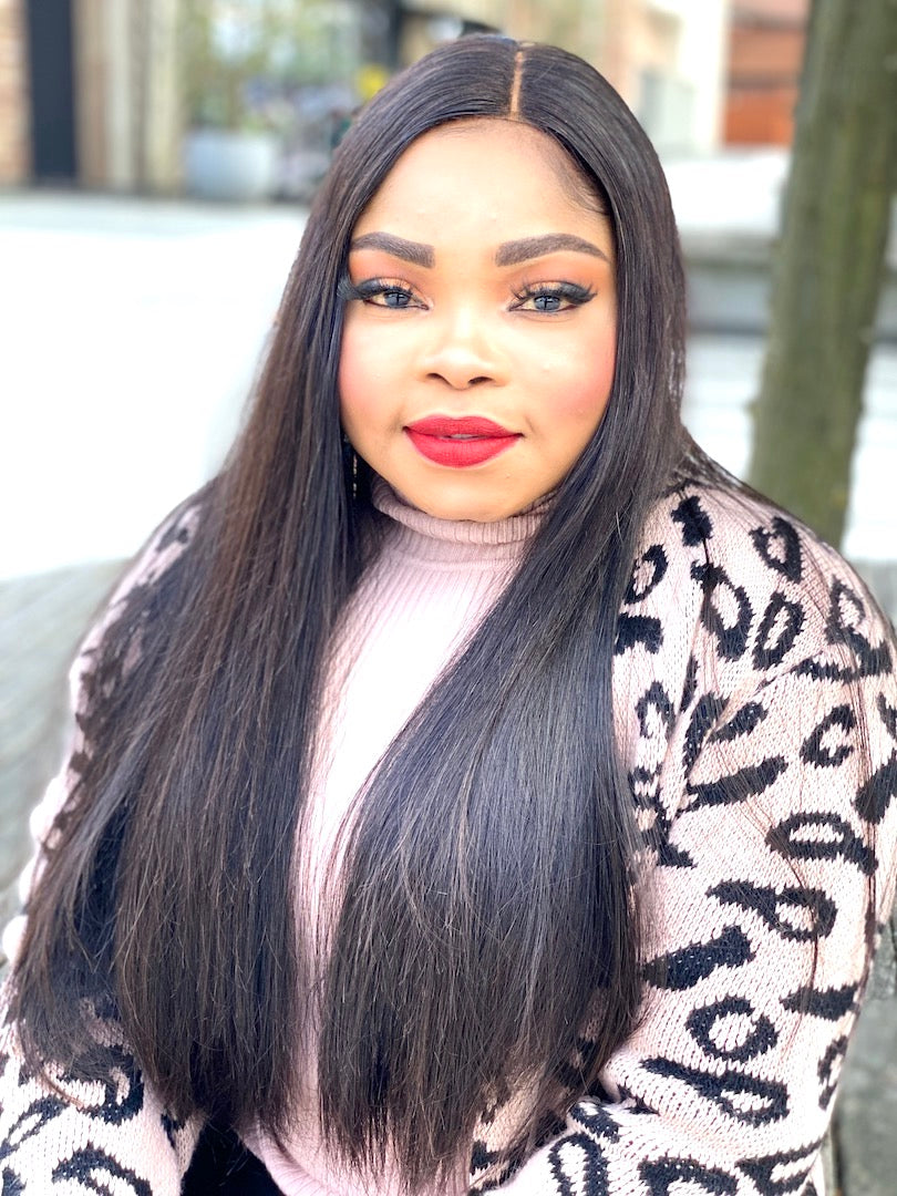 MLH Bone Straight Double Drawn Closure Wig - MLH Beauty