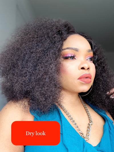 MLH fluffy malaysian kinky curl lace frontal wig - MLH Beauty