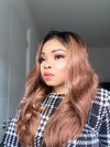 MLH Two Tone Cambodian Wavy Lace Frontal Wig- Brown - MLH Beauty