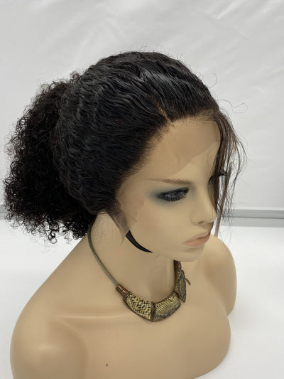 MLH fluffy malaysian kinky curl lace frontal wig - MLH Beauty